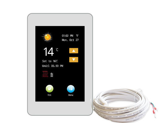 China IP20 Touch Screen Bodenheizungs-Thermostat 85-265V für Haus, CER Standard fournisseur