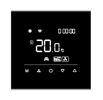 Ventilatorkonvektor-Thermostat des Ertrag-1A mit dem Infrarotfernsteuerungsselbst, der PC Material auslöscht